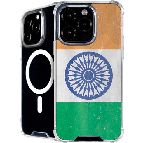 India Flag Distressed iPhone 16 Pro MagSafe Case